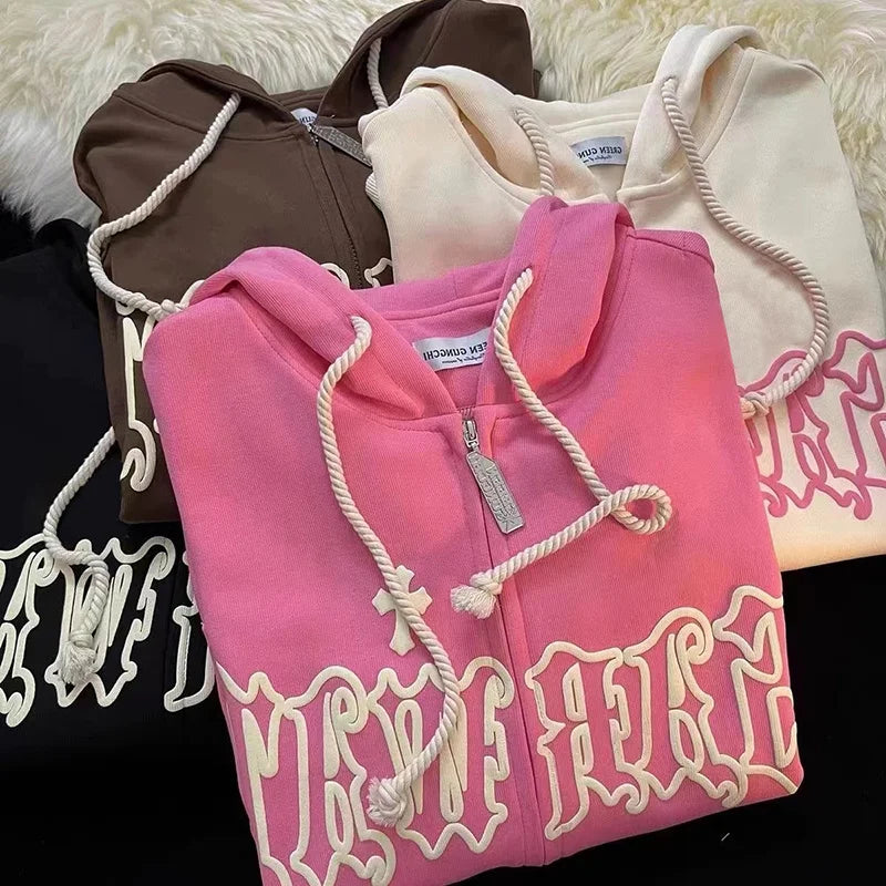 Y2K Zip-Up Hoodie
