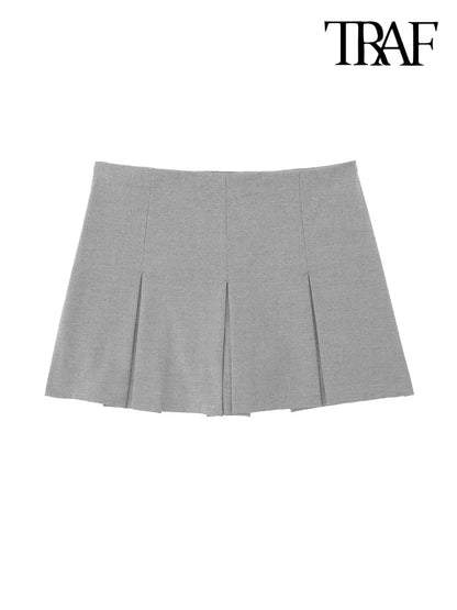 Pleated High-Waist Skirt