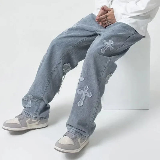 Cross Stitched Jeans
