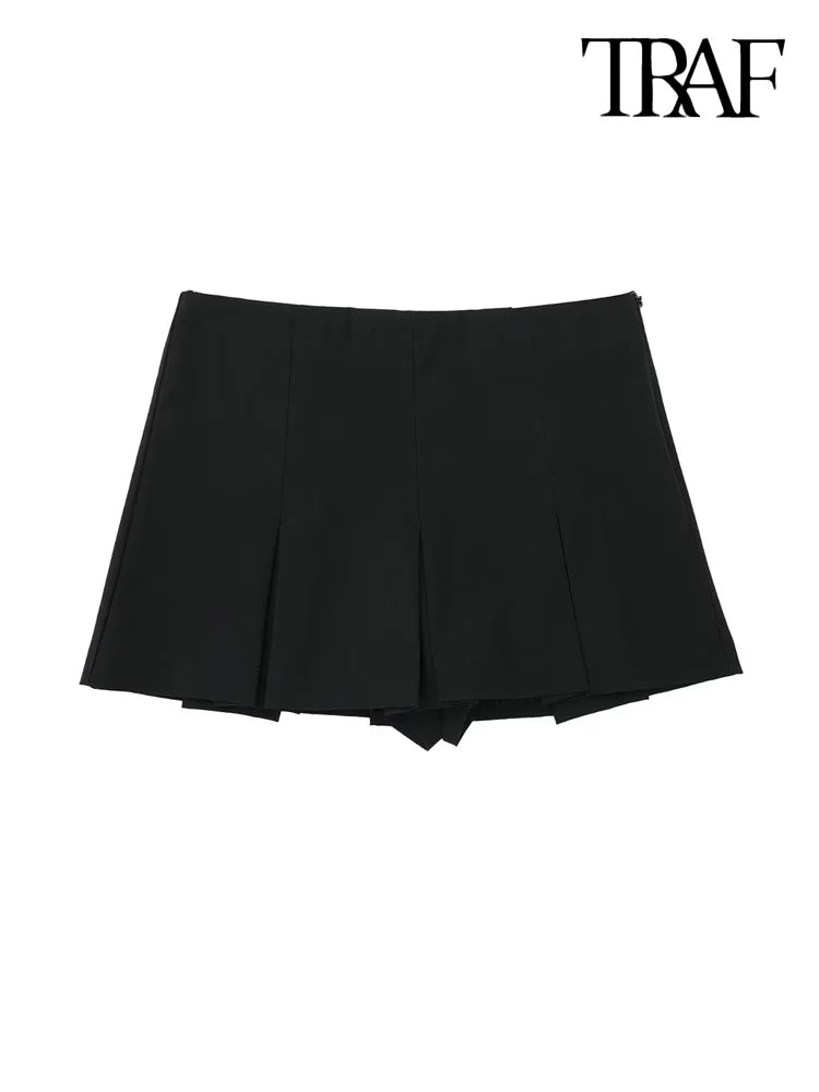 Pleated High-Waist Skirt