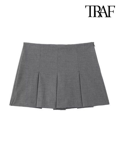 Pleated High-Waist Skirt