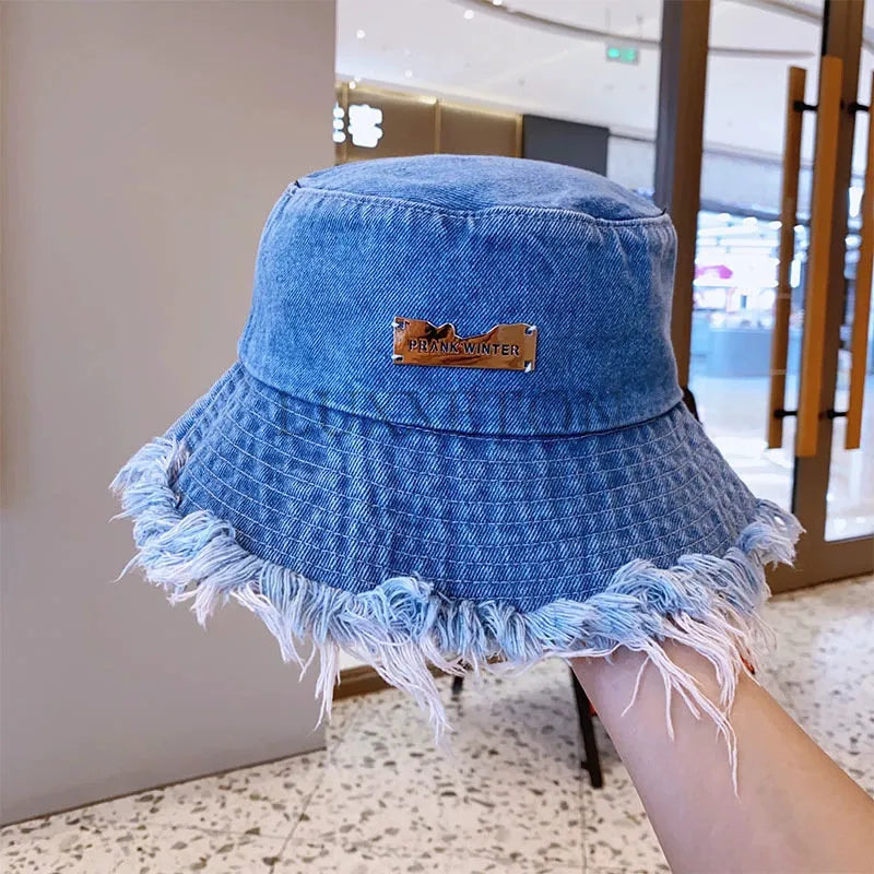 Washed Denim Bucket Hat