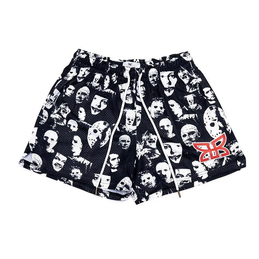 Horror Movie Mesh Shorts