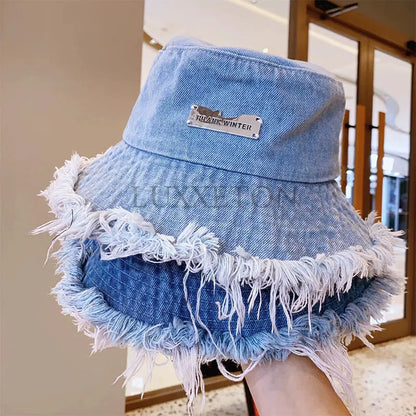 Washed Denim Bucket Hat