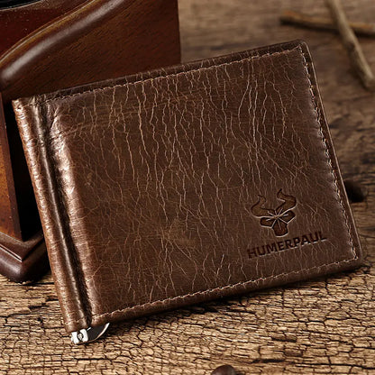 Leather Wallet with Money Clip