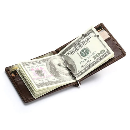 Leather Wallet with Money Clip