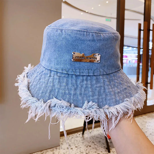 Washed Denim Bucket Hat